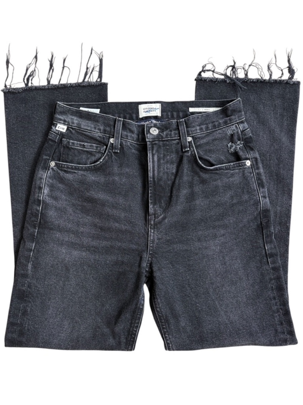 EUC Citizens of Humanity Isola Premium Vintage Frayed Hem Jeans Black Size 26